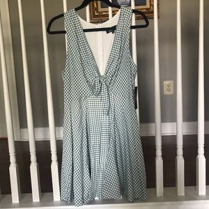 Lulus Plaid Tie Front Mini Dress